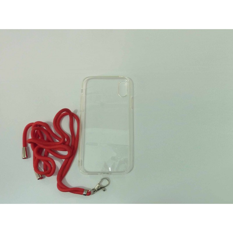 OEM Silicone  Διάφανη Θήκη Για Apple iPhone X / XS  Κόκκινο