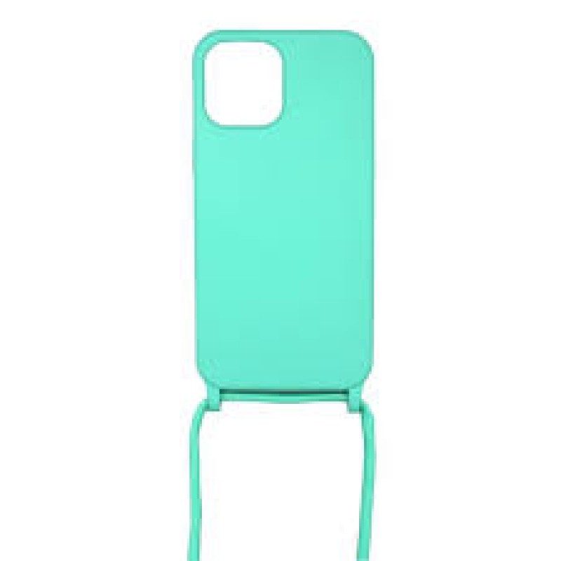 Oem Cord Silicone Τιρκουάζ Θήκη Για Apple iPhone 15 5G 6,1" Με Λουρί Τιρκουάζ