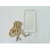 Oem Cord Silicone Διάφανη Θήκη ΓΙΑ Xiaomi Redmi 10 / Redmi 10 2022 Με Λουρί Κίτρινο