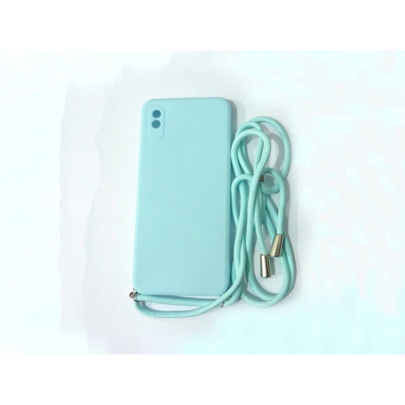 Oem Cord Silicone   Τιρκουάζ Θήκη Για Xiaomi Redmi 9A / 9AT / 9i Με Λουρί Τιρκουάζ