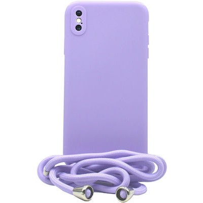 Oem Cord Silicone   Λιλά Θήκη Για Apple iPhone X / XS Με Λουρί  Λιλά Oem Cord Silicone   Λιλά Θήκη Για Apple iPhone X / XS Με Λουρί  Λιλά