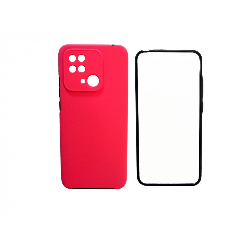 Oem Θήκη 360° Full Cover Σιλικόνης Για Xiaomi Redmi 10C Φούξια