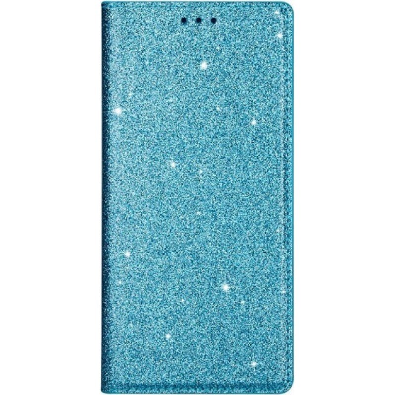 Oem Θήκη Βιβλίο Shining Χρυσόσκονη Για  Για Xiaomi Redmi Note 9 5G / Note 9T Γαλάζιο