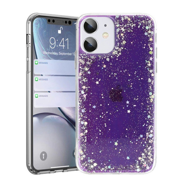 Oem Glitter Case Cover Για Samsung Galaxy A13 4G Μωβ