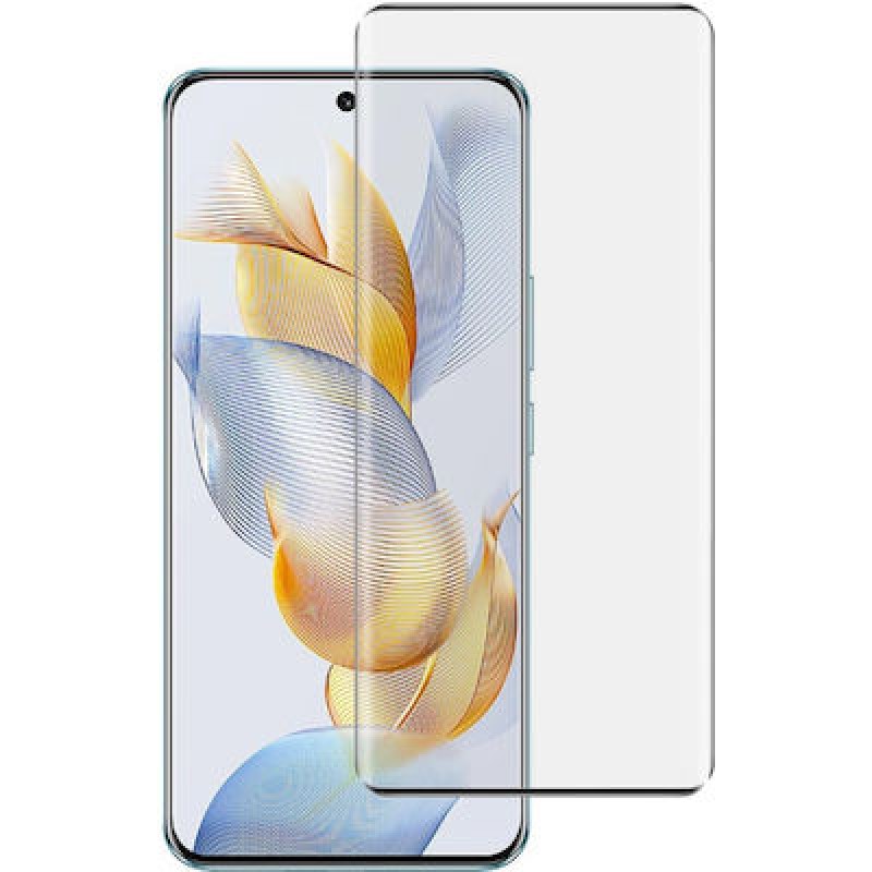 Oem Full Face Courba Tempered glass Box Για Honor 90 5G Μαύρο