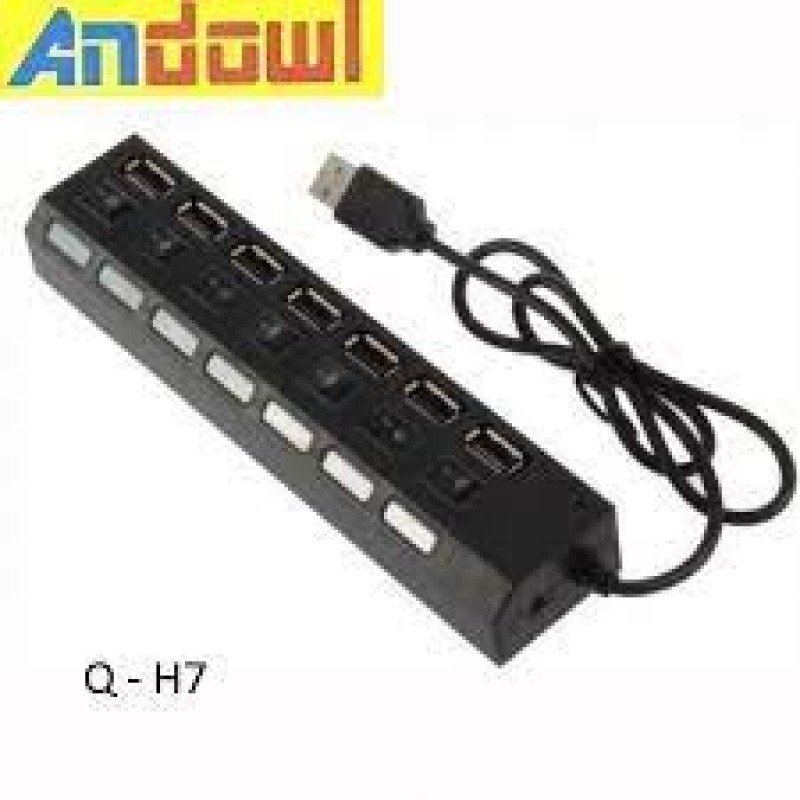 USB Hub – Card Reader ANDOWL Q-HU300 με 8 θύρες Μαύρο