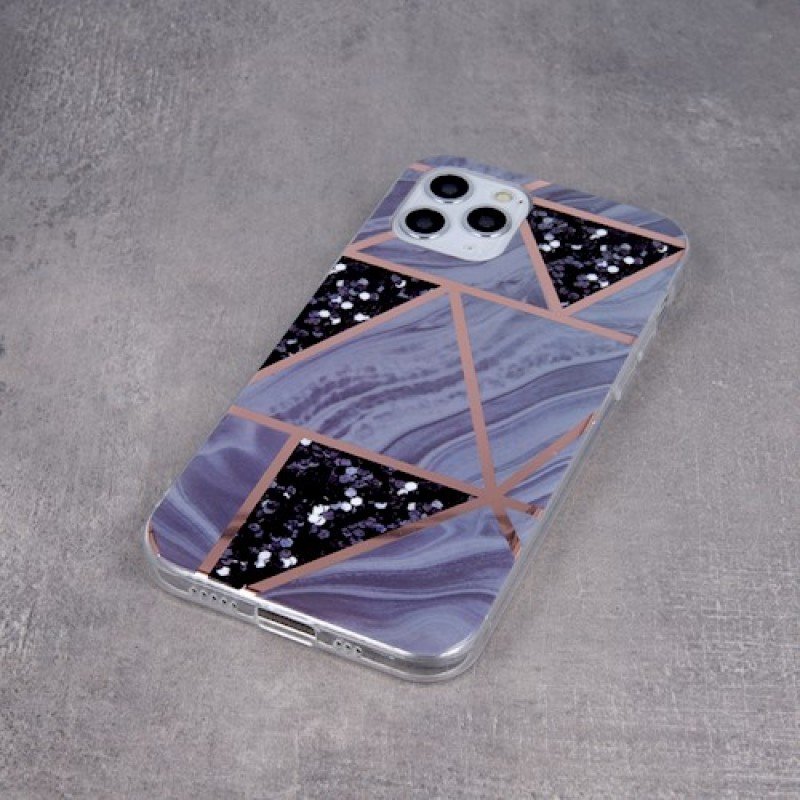 Oem Θήκη Σιλικόνης Geometric Marmur Case Για Xiaomi Redmi 9A / 9AT / 9i  Μωβ