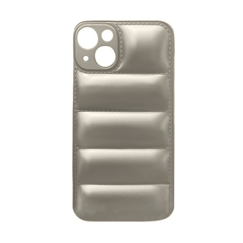 Oem Θήκη Puffer Δερματίνης Για Apple iPhone 13 6.1'' Metallic Χρυσό