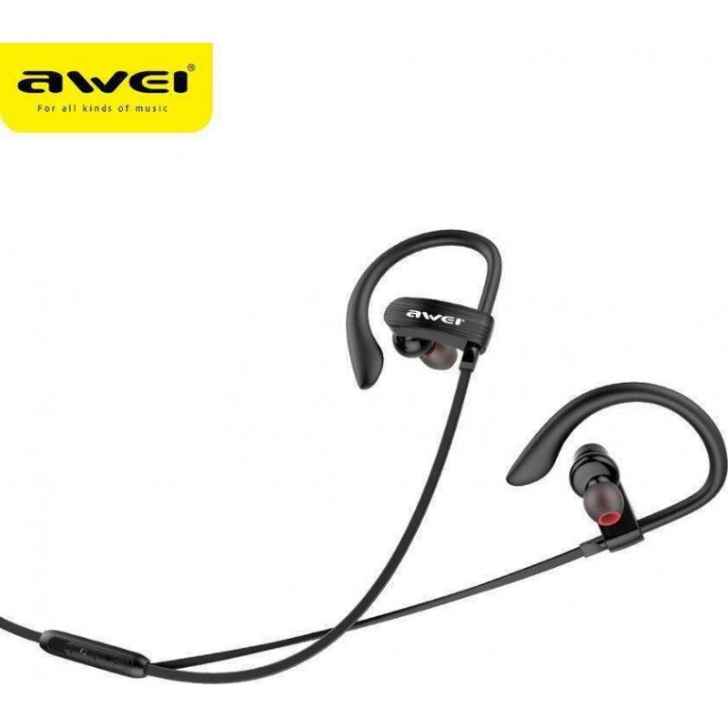 Awei ES-160i Αθλητικά Handsfree Ακουστικά Μαύρο