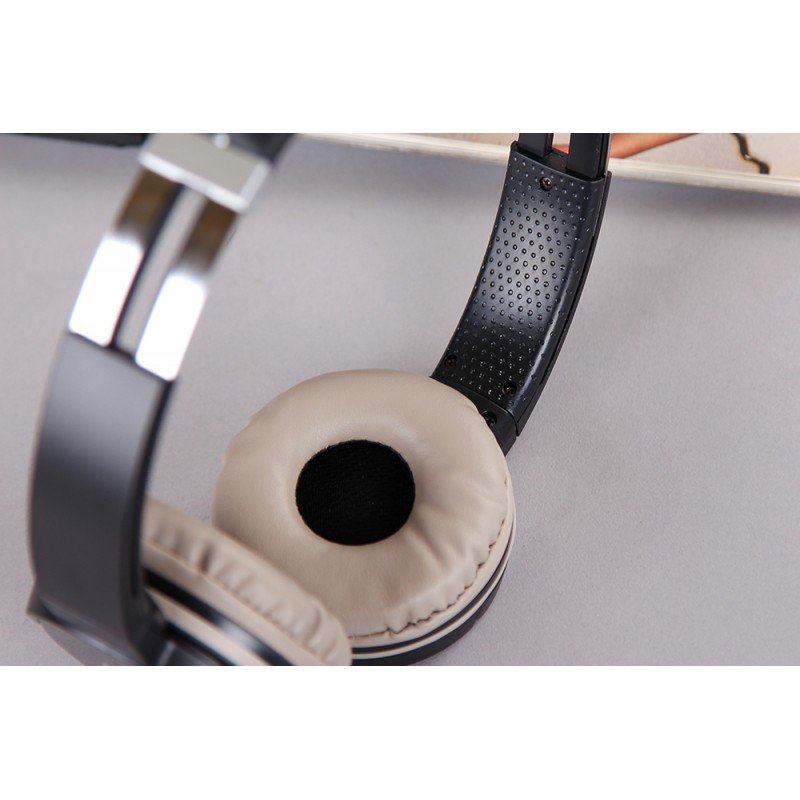 Gjby Stereo Headphones GJ-12 Ενσύρματα Ακουστικά με Υποδοχή 3.5mm και Μικρόφωνο Καφέ