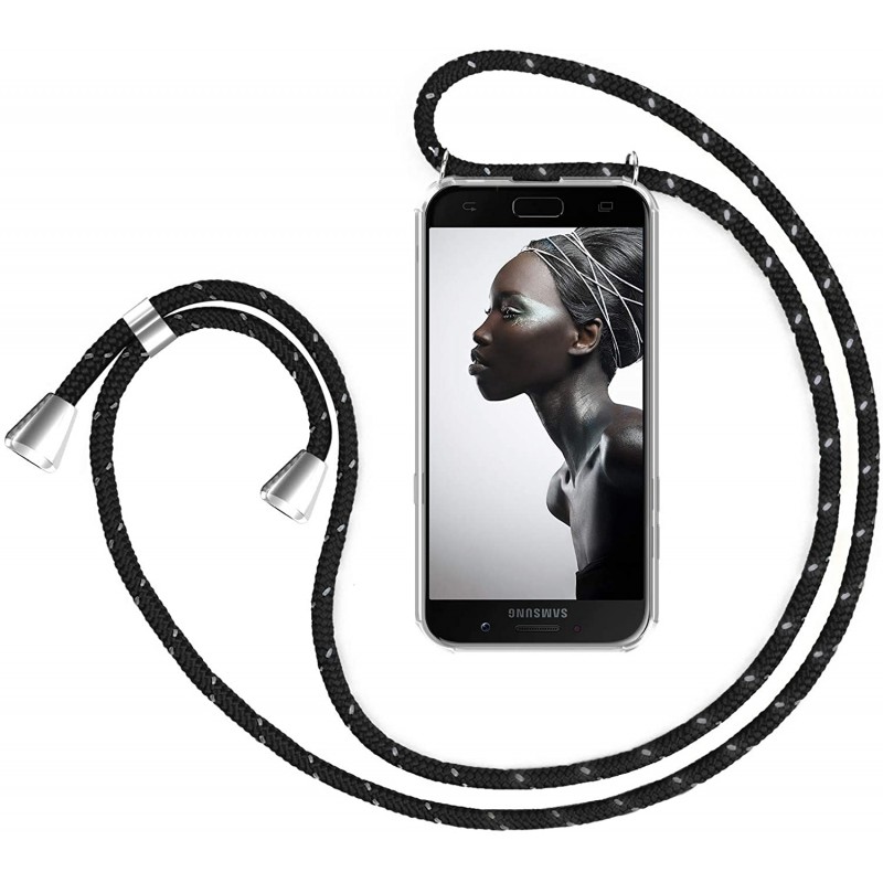 Oem Cord Clear Silicone Διάφανη Θήκη Για Samsung Galaxy A72 5G / 4G Lite Με Λουρί Μαύρο