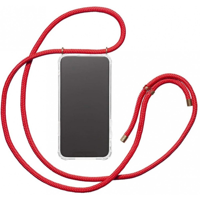 Oem Cord Silicone  Κόκκινη Θήκη Για  Xiaomi Redmi Note 10 (4G) 2021 Με Λουρί Κόκκινο