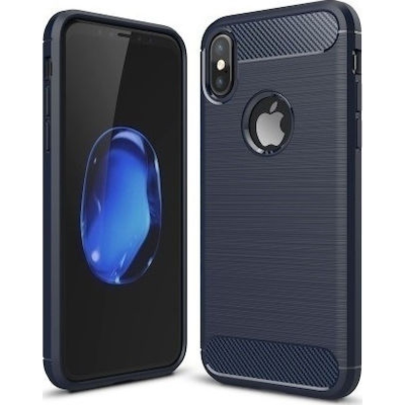 Oem Θήκη Σιλικόνης Carbon ΓΙΑ Apple iPhone X / XS Μαύρο