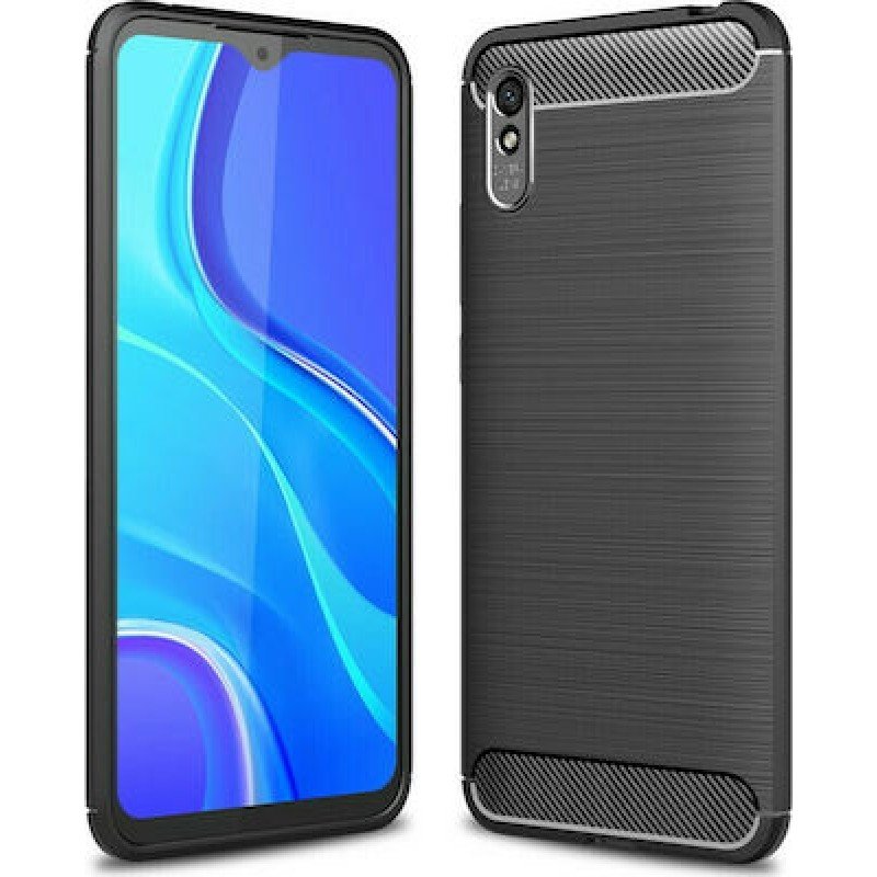 Oem Θήκη Carbon Back Cover Για Xiaomi Redmi 9A / 9AT / 9i Μαύρο