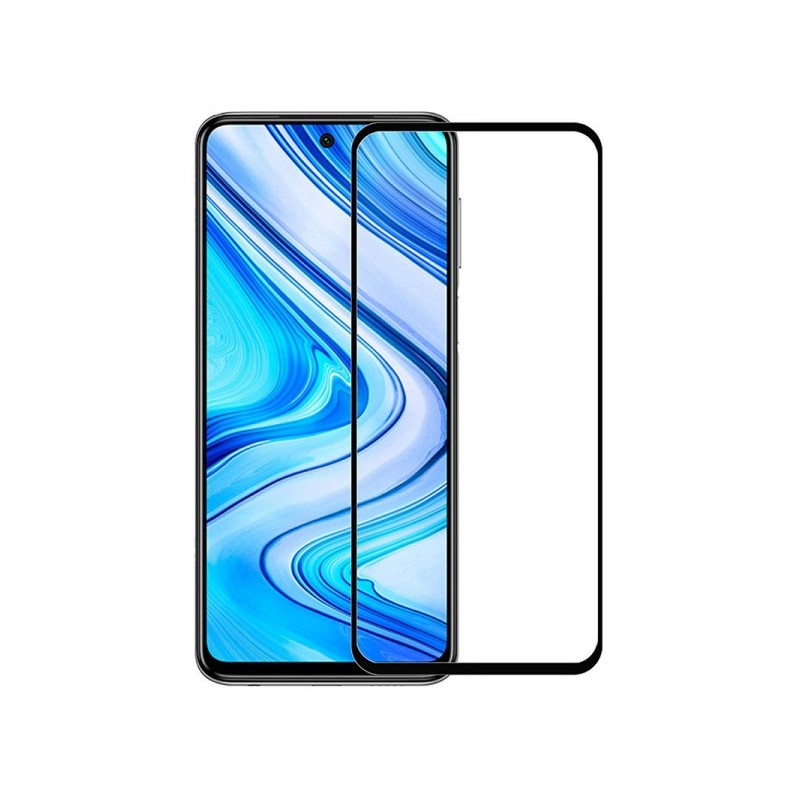 Oem Full Face Tempered glass Box Για    oba Για Xiaomi Redmi 9T / Poco M3 / 9 Power / Note 9 4G  Μαύρο