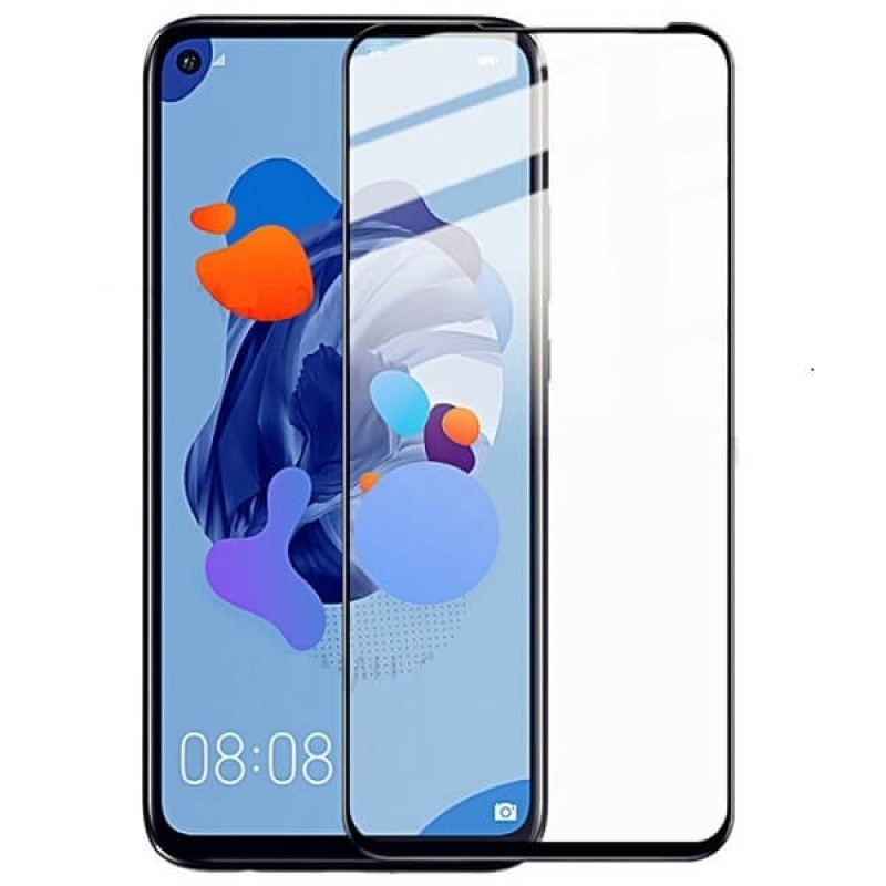 Oem Full Face Tempered glass Box Για   Huawei Mate 30 Lite  Μαύρο