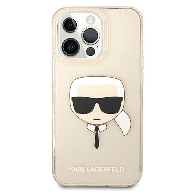 Karl Lagerfeld case KLHCP13XKHTUGLGO gold Hardcase Silicone Karl & Choupette Για Apple iPhone 13 Pro Max 6.7" Χρυσό