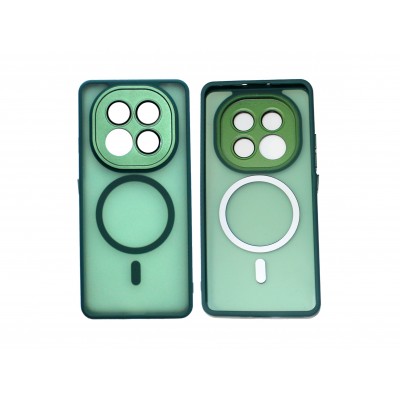 Oem Θήκη Back Cover Electro Magsafe Ημιδιαφανή Για Xiaomi Redmi Note 14 Pro Plus 5G Πράσινο