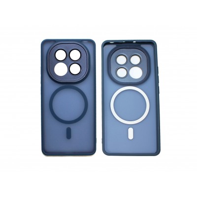 Oem Θήκη Back Cover Electro Magsafe Ημιδιαφανή Για Xiaomi Redmi Note 14 Pro Plus 5G Σκούρο - Μπλε
