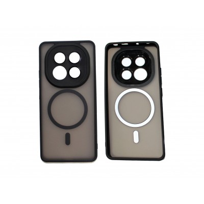 Oem Θήκη Back Cover Electro Magsafe Ημιδιαφανή Για Xiaomi Redmi Note 14 Pro Plus 5G Μαύρο