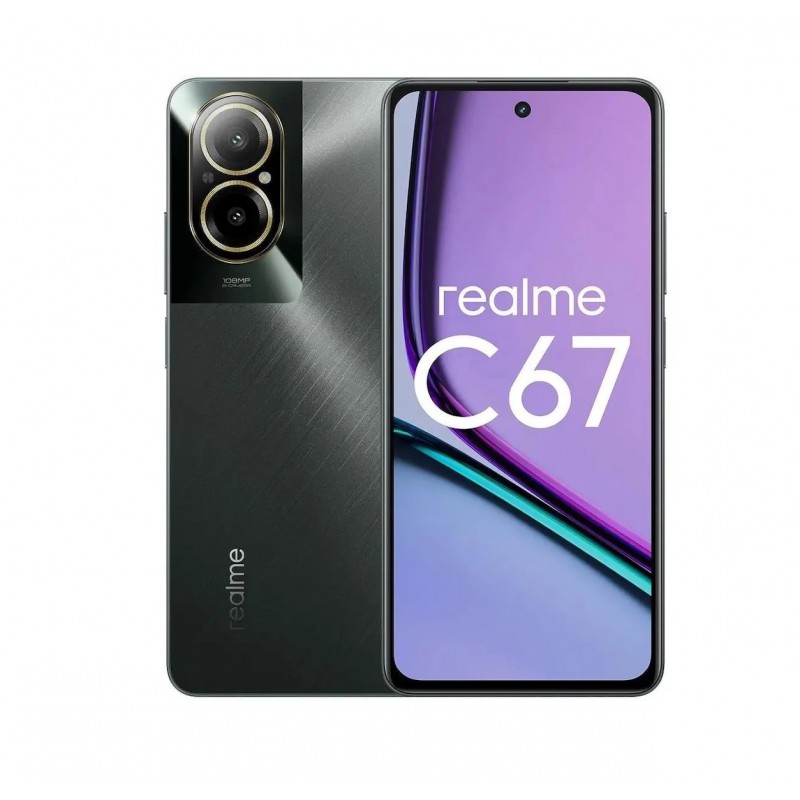 Oem Full Face Tempered glass Για Realme C67 4G Μαύρο