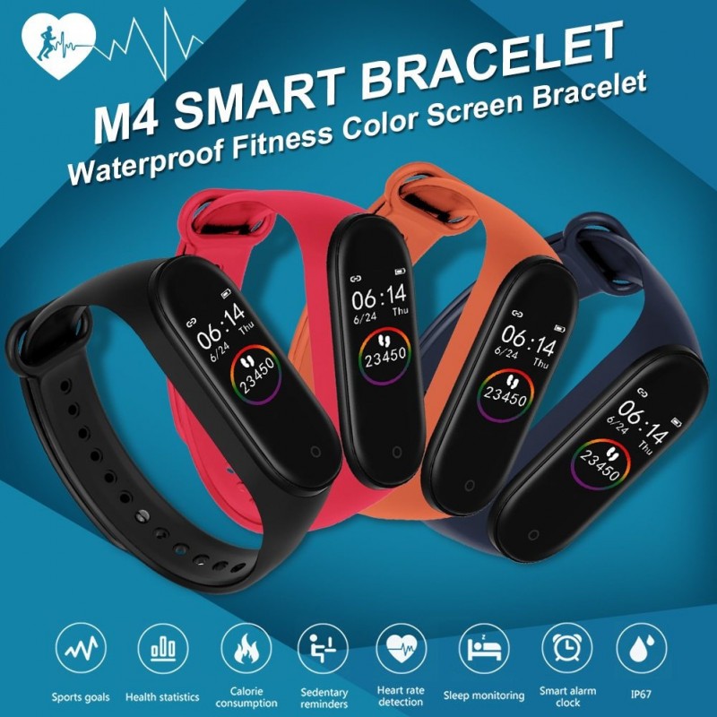 M7 Smart Band Ρολόι Bluetooth Smartwatch με Καταγραφή Βημάτων, Ύπνου & Καρδιακών Παλμών Μαύρο