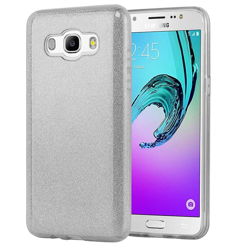  Oem Θήκη Shining Χρυσόσκονη Για      Samsung Galaxy J3 2016  Ασημί