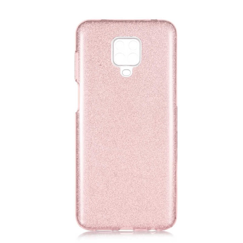 Oem Θήκη Shining Χρυσόσκονη Για      Xiaomi Redmi Note 9 5G / Note 9T ροζ