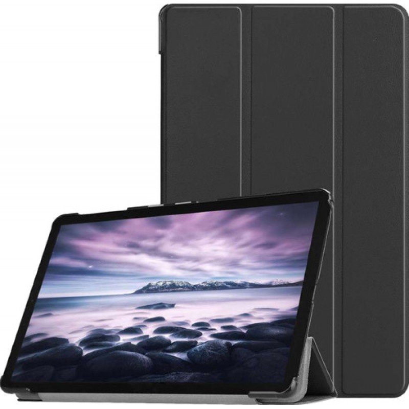 Trifold Θήκη Βιβλίο με Σιλικόνη Flip Cover Για Huawei MatePad T10 / T10S 9.7"  Μαύρο
