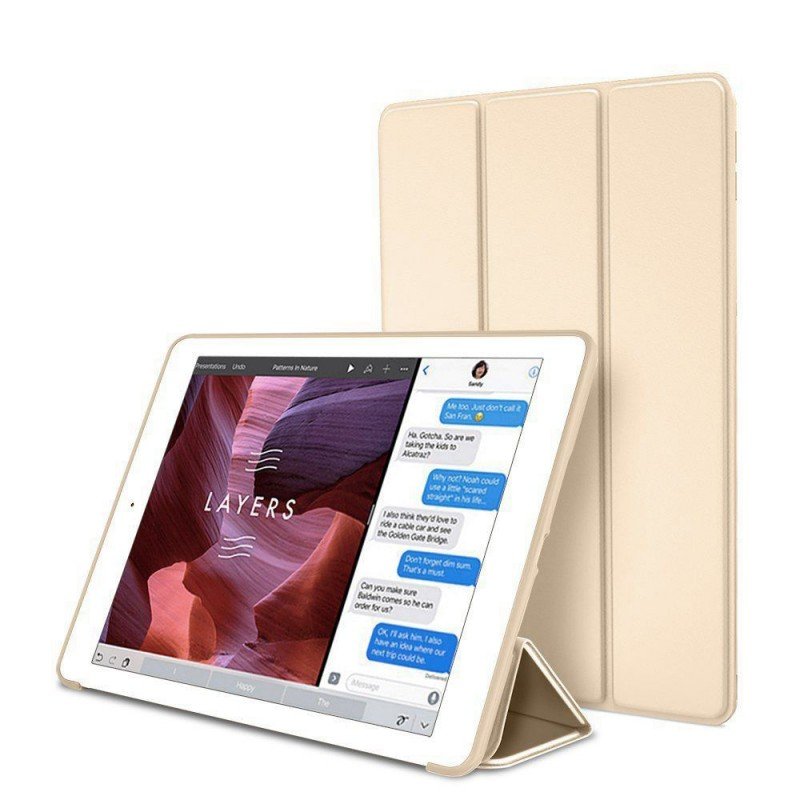 Trifold Θήκη Βιβλίο με Σιλικόνη Flip Cover Για Huawei MatePad T10 / T10S 9.7"  Χρυσό