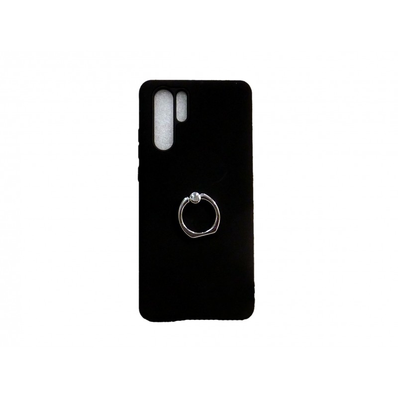 OEM Hard Back Cover Ring Stand Case Σκληρή Θήκη με Δαχτυλίδι Στήριξης Για Huawei P30  Μαύρο