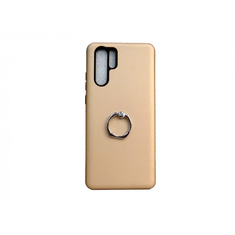 Oem Hard Back Cover Ring Stand Case Σκληρή Θήκη με Δαχτυλίδι Στήριξης Για Huawei P30  Χρυσό