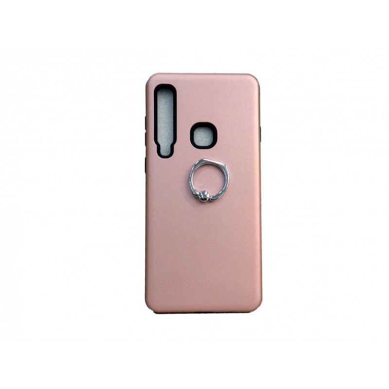 OEM Hard Back Cover Ring Stand Case Σκληρή Θήκη με Δαχτυλίδι Στήριξης Για Samsung Galaxy A9 2018 / A9s Ροζ - Χρυσό