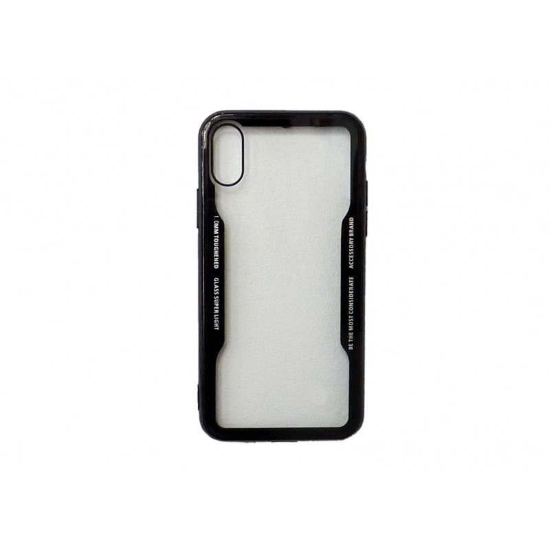 Θήκη Toughened Glass Super Light Cover Για Apple iPhone X / XS  Μαύρο