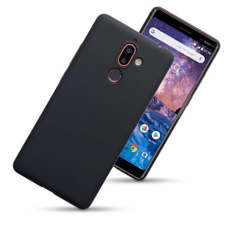 OEM Θήκη Jelly Case Flash Mat Για Nokia 7 Plus  Μαύρο