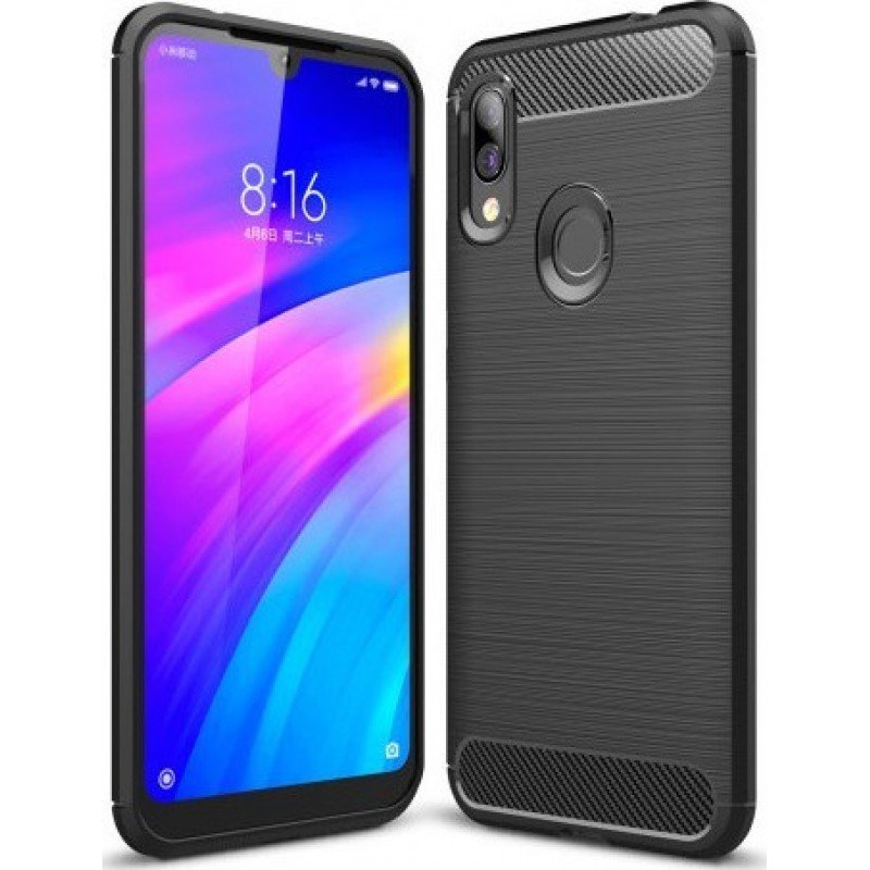 OEM Θήκη Σιλικόνης Carbon Για Xiaomi Redmi 7  Μαύρο