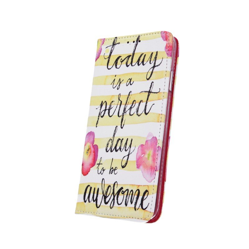  Oem Θήκη Βιβλίο Smart Magnet Trendy  Perfect day awesome ΓιαSamsung Galaxy S10E  Ροζ