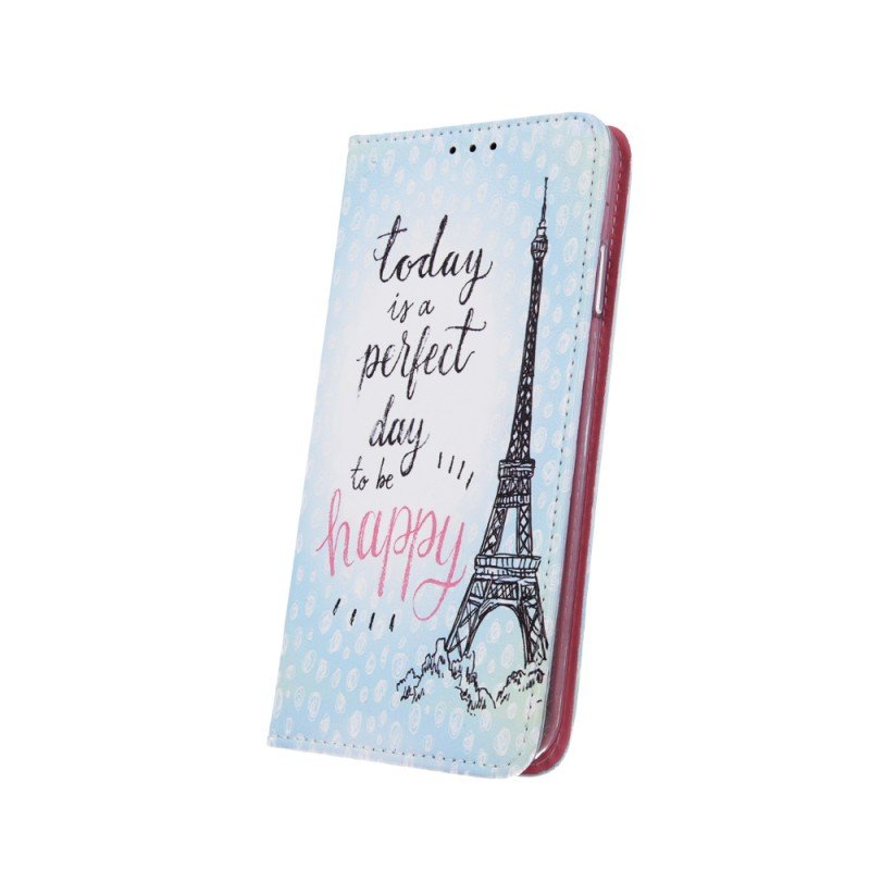  Oem Θήκη Βιβλίο Smart Magnet Trendy  Perfect day happy Για Samsung Galaxy S10E  Ροζ