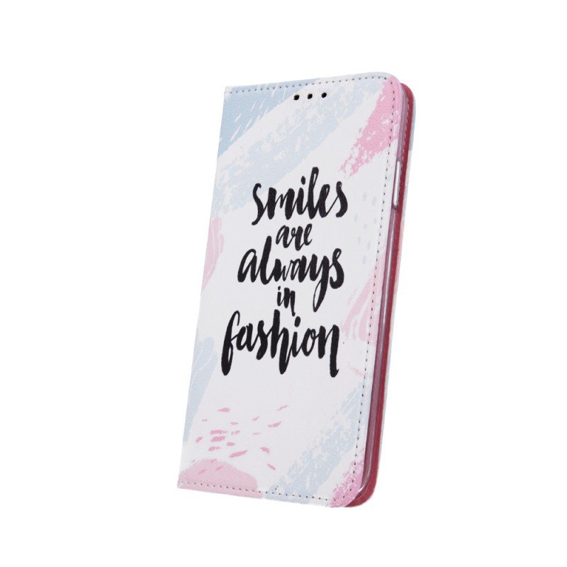  Oem Θήκη Βιβλίο Smart Magnet Trendy  Smiles Για Xiaomi Redmi 6A  Ροζ