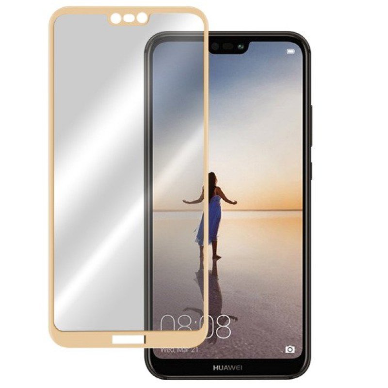 Oem Full Face Tempered glass Box Για   Huawei P20  Χρυσό