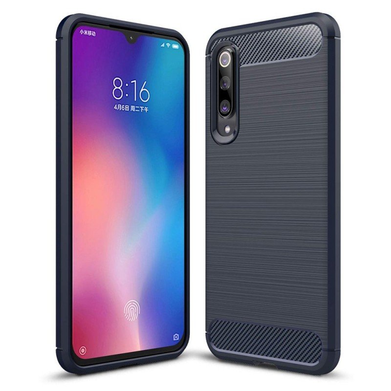 Θήκη Σιλικόνης Carbon Για  Xiaomi Mi 9  Μπλε