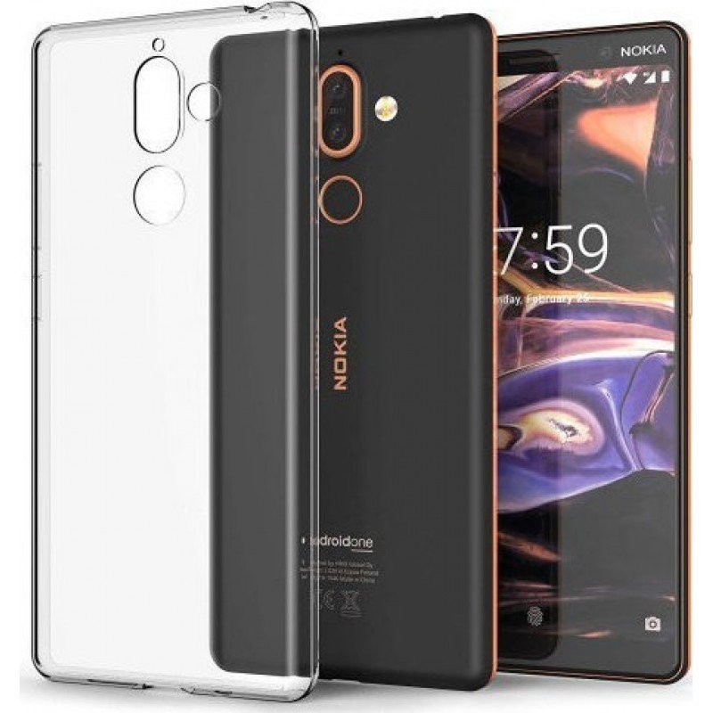 Oem Θήκη Σιλικόνης Matt 1,2 mm Για Nokia 7 Plus  Διάφανο