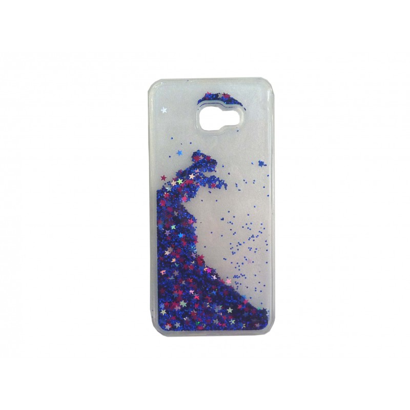  Oem Θήκη TPU Με Υγρό Glitter Για Samsung Galaxy J6 Plus 2018 Μπλε 