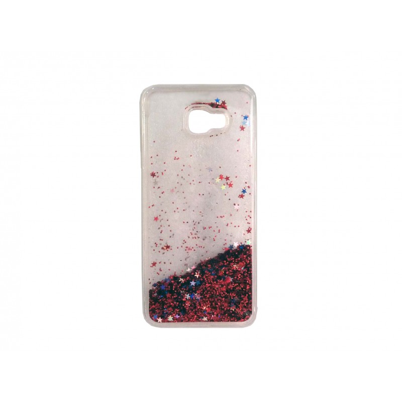  Oem Θήκη TPU Με Υγρό Glitter Για Samsung Galaxy J7 2017 Κόκκινο 