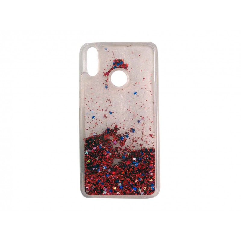 Oem Θήκη TPU Με Υγρό Glitter Για    Samsung Galaxy A40  Κόκκινο