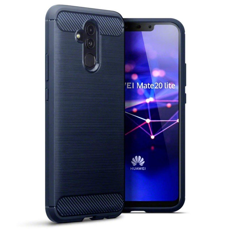 Oem Θήκη Σιλικόνης Carbon Για Huawei Mate 20 Lite  Μαύρο