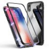 oem Μαγνητική Μεταλλική Θήκη Detachable Metal Frame με Πίσω Όψη από Tempered Glass Για Apple iPhone XR  Μαύρο