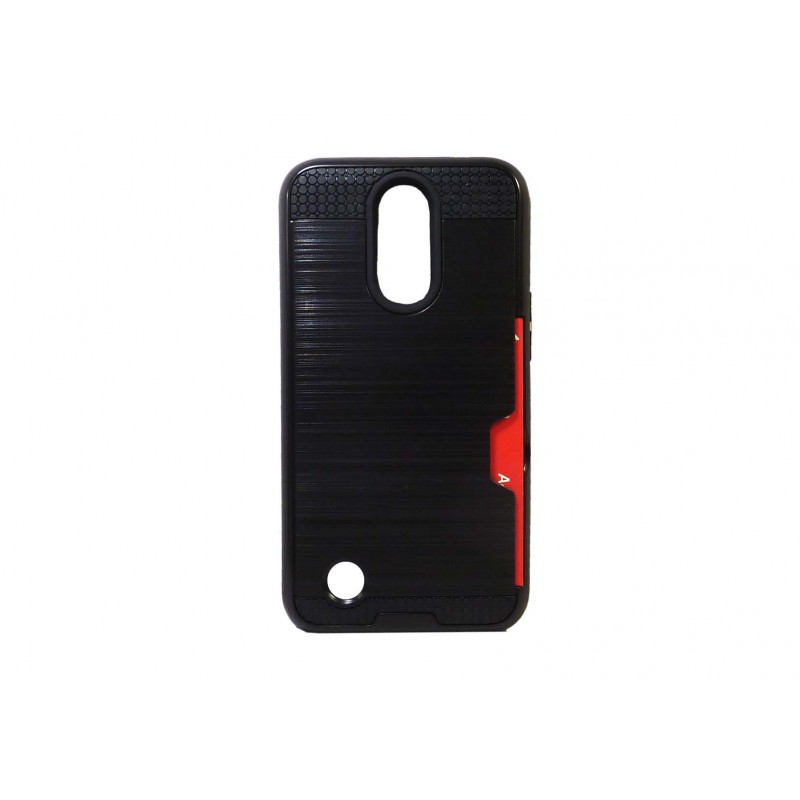 Defender Card Case με υποδοχή καρτών Για LG K10 2017  Μαύρο