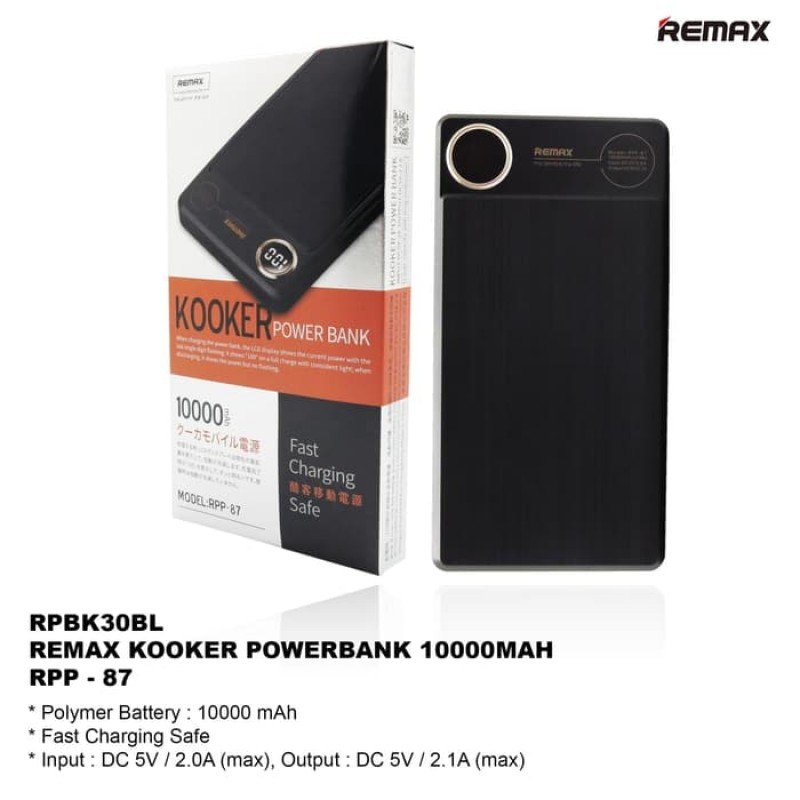 Remax KOOKER Powerbank 10000mAh RPP-87 WHITE