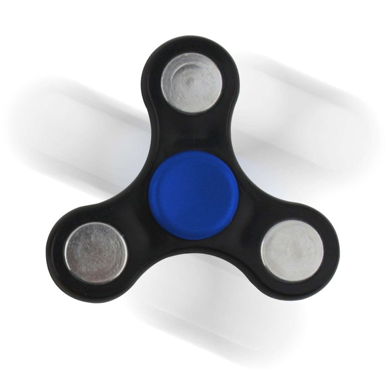 Oem  Fidget Spinner Anti Stress Αγχολυτικό Πλαστικό Παιχνίδι Ανακούφισης Στρες 1 minute Μαύρο Μπλέ